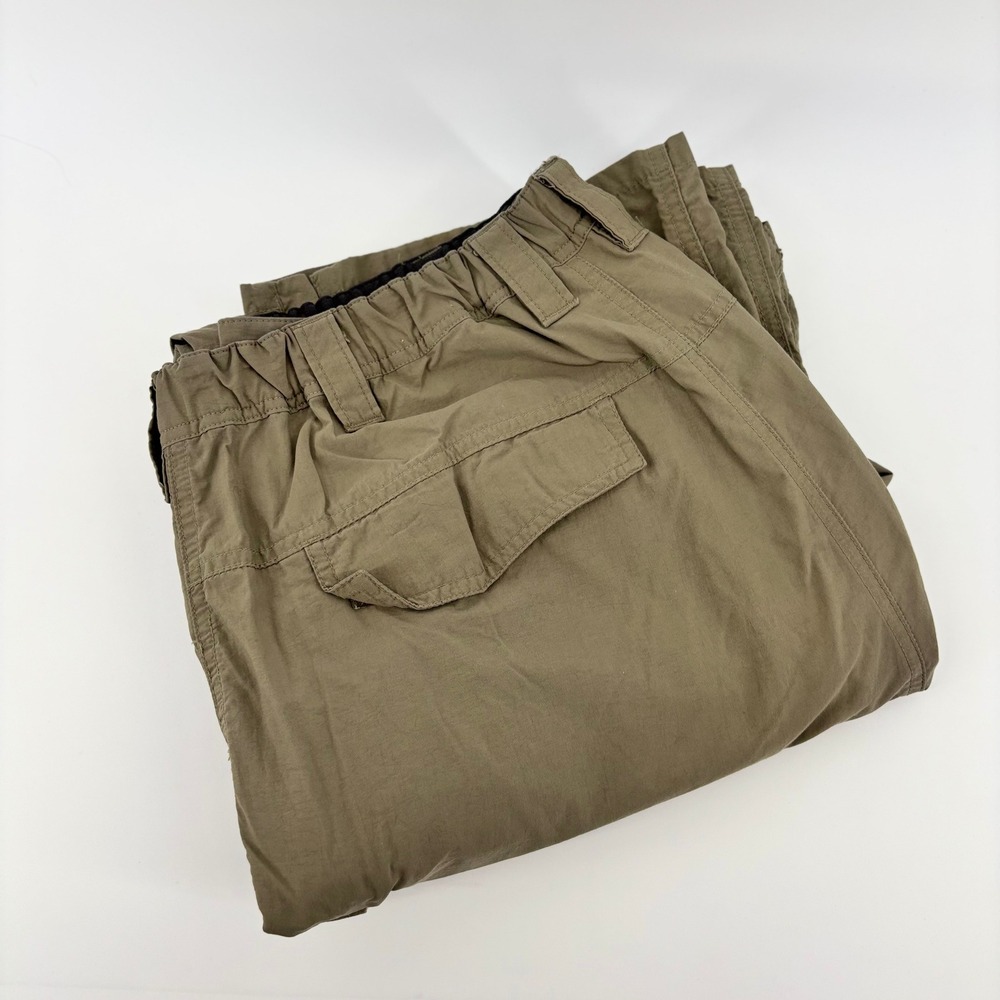 REI Sahara Mens Convertible Cargo Hiking Pants Khaki Brown Zip Off Shorts 32L